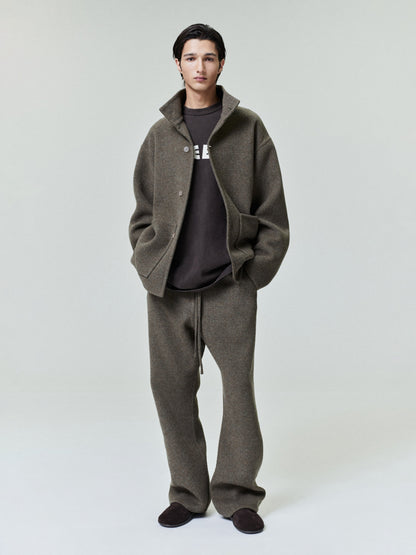 Double Face Wool Cashmere Flared Pants