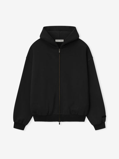 Embossed 90s Fit Fleece Zip-Up Hoodie