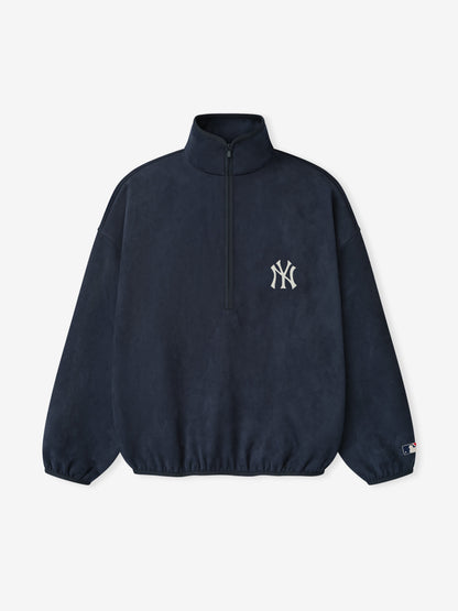 Yankees Suede Fleece Modern Half Zip
