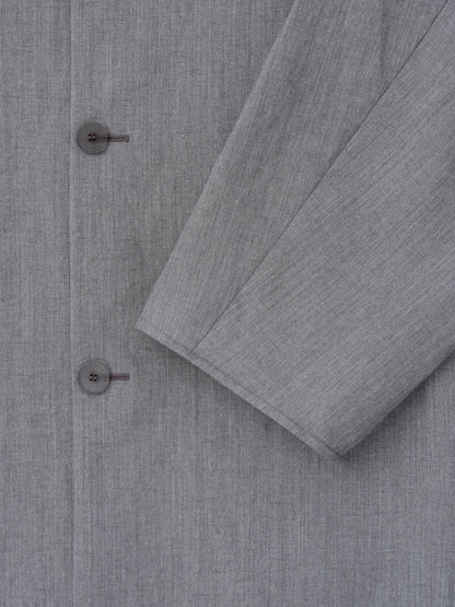 Wool Linen Collarless Sport Jacket