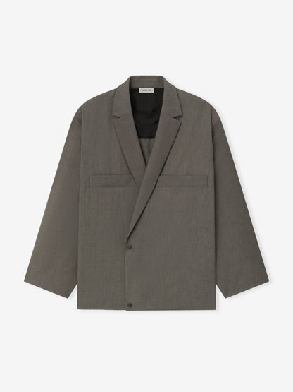 Cotton Wool Oxford Shirt Jacket