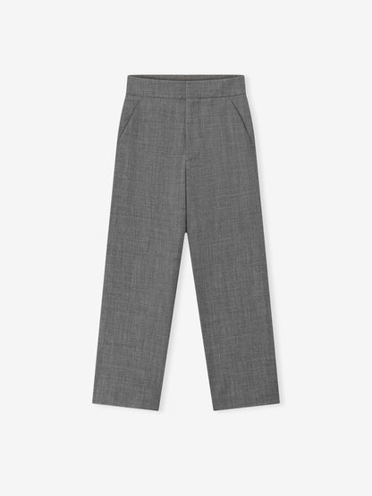 Mouline Wool Casual Flat Front Pant