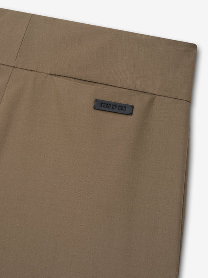 Wool Poplin Casual Flat Front Pants