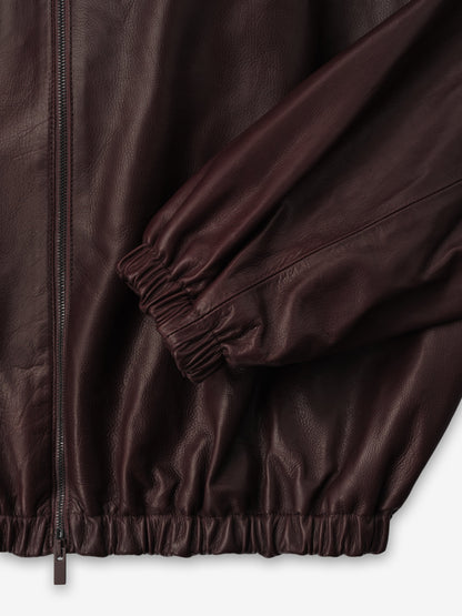Womens Leather Track Jacket